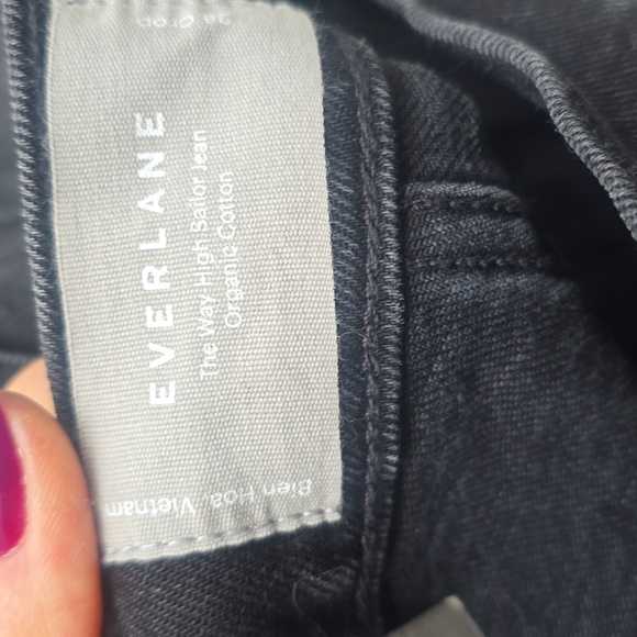 Everlane The Way-High Sailor Jean Coal Black 28 Crop Straight Leg - Picture 9 of 10